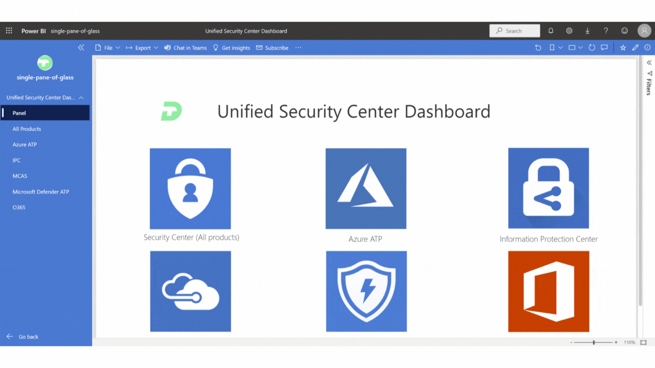 Singe pane of glass for cyber security